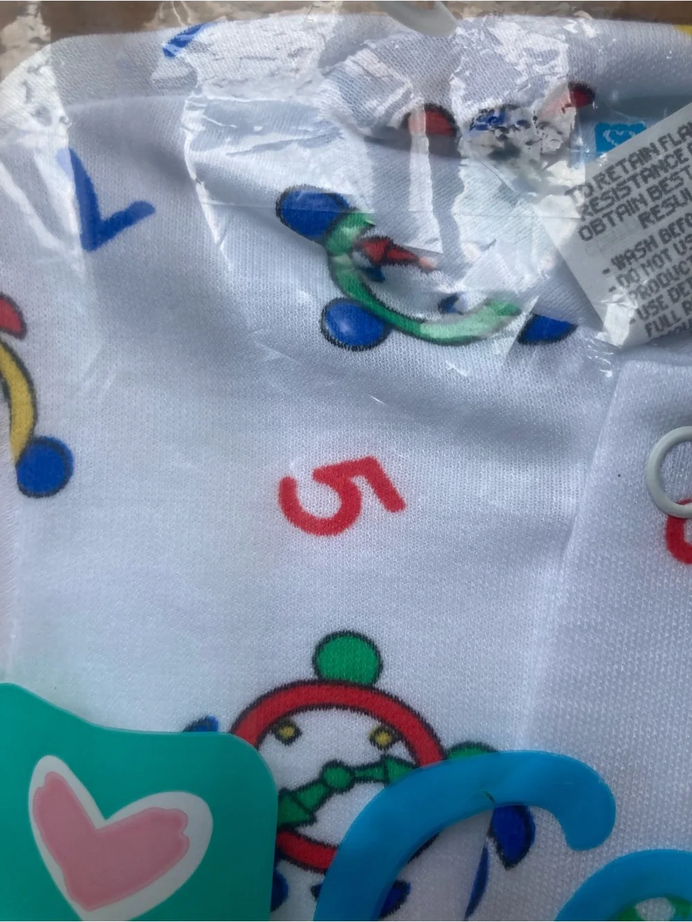 NWT Vintage Carters Baby Interlock Knit Coverall Size Small Clocks Time Numbers